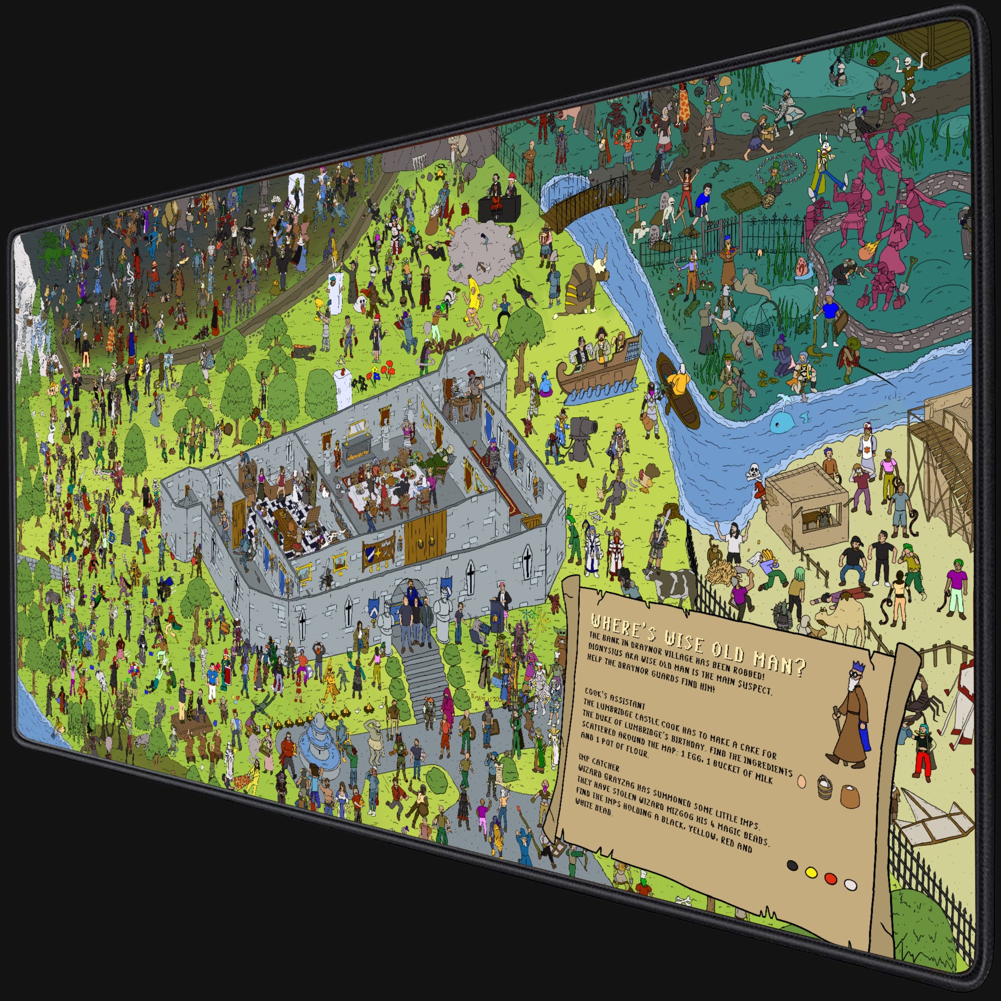 Where's Wise Old Man Desk Mat