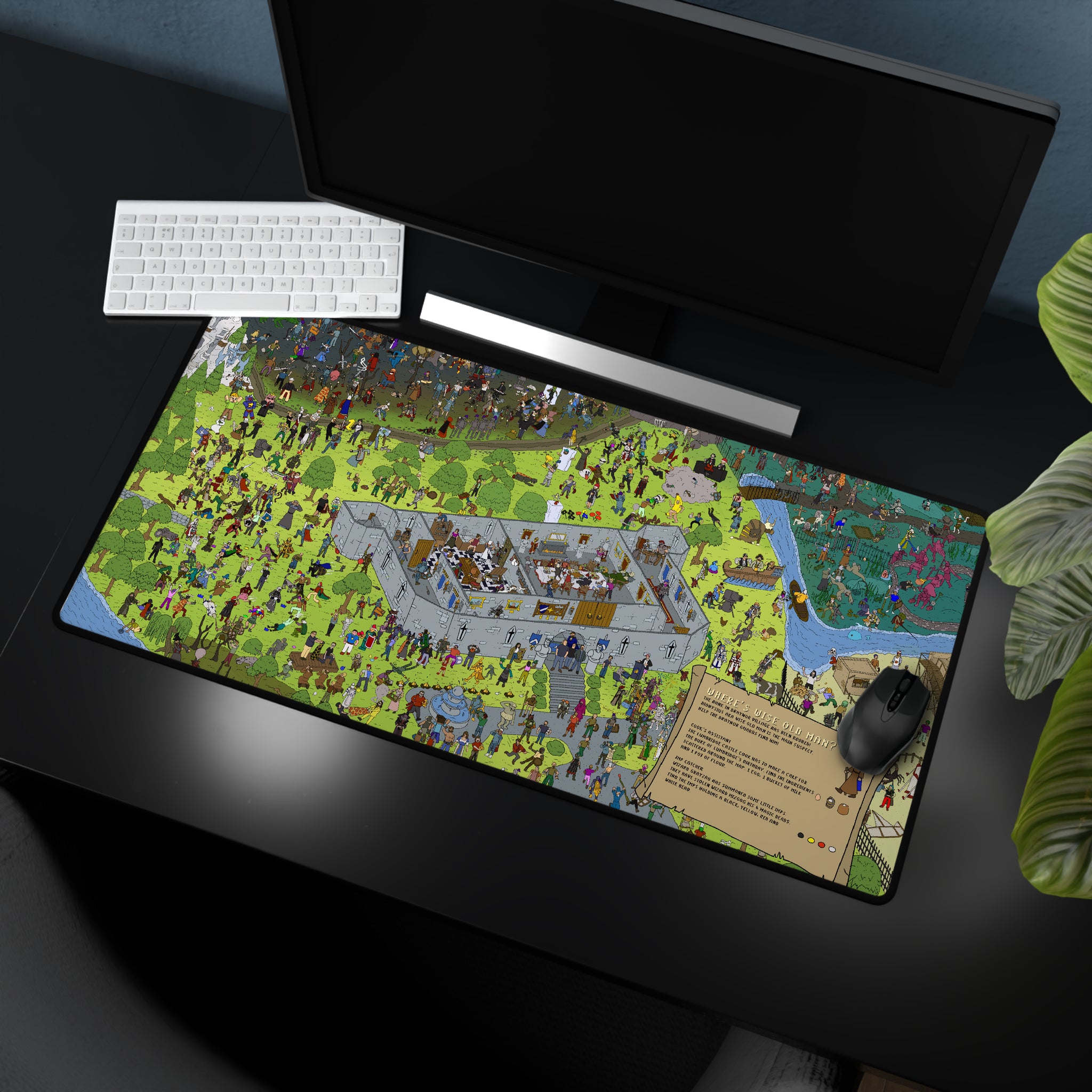 Where's Wise Old Man Desk Mat