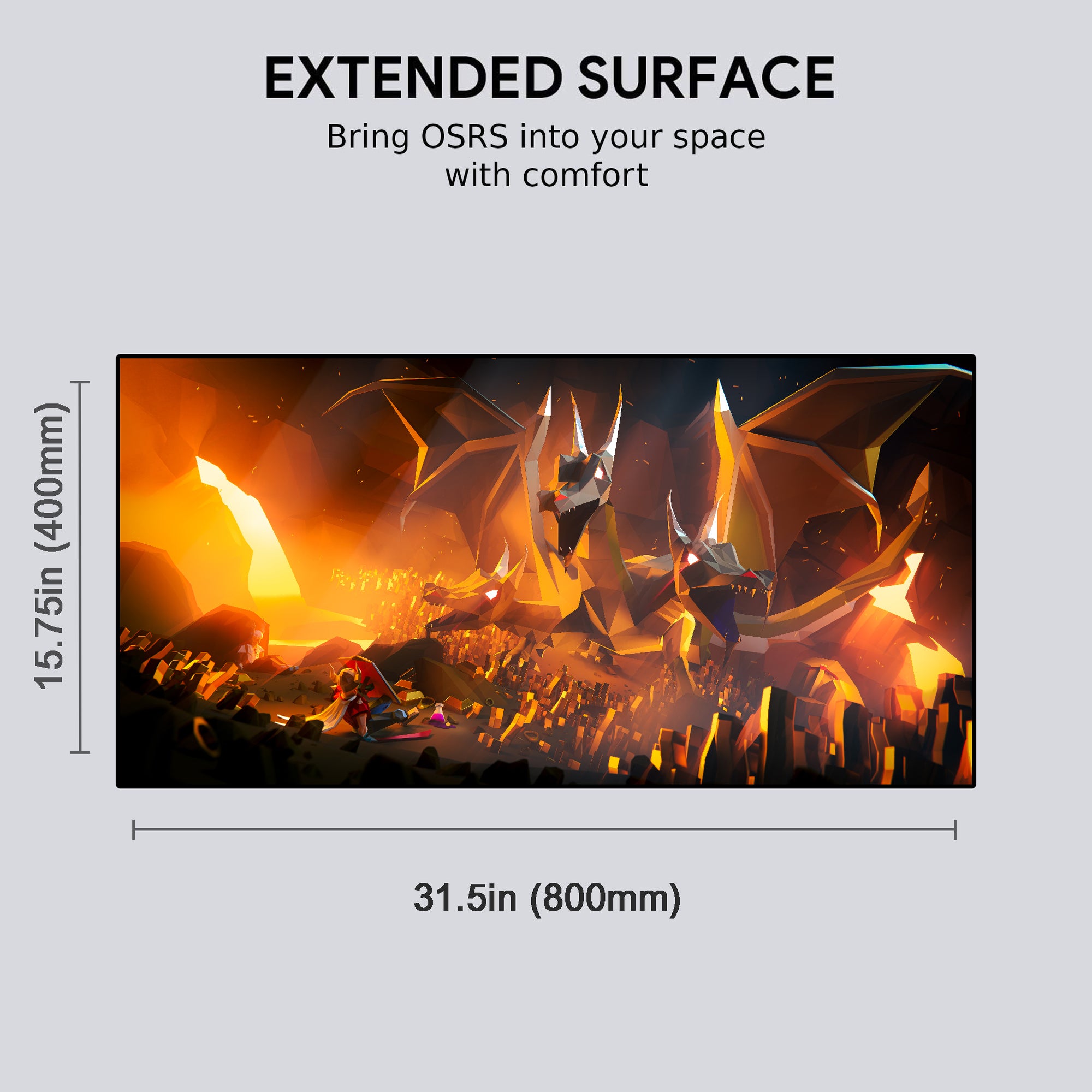 King Black Dragon Desk Mat