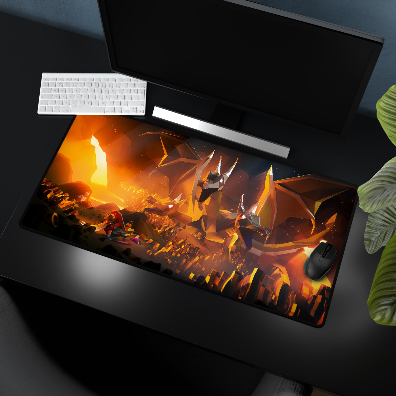 King Black Dragon Desk Mat