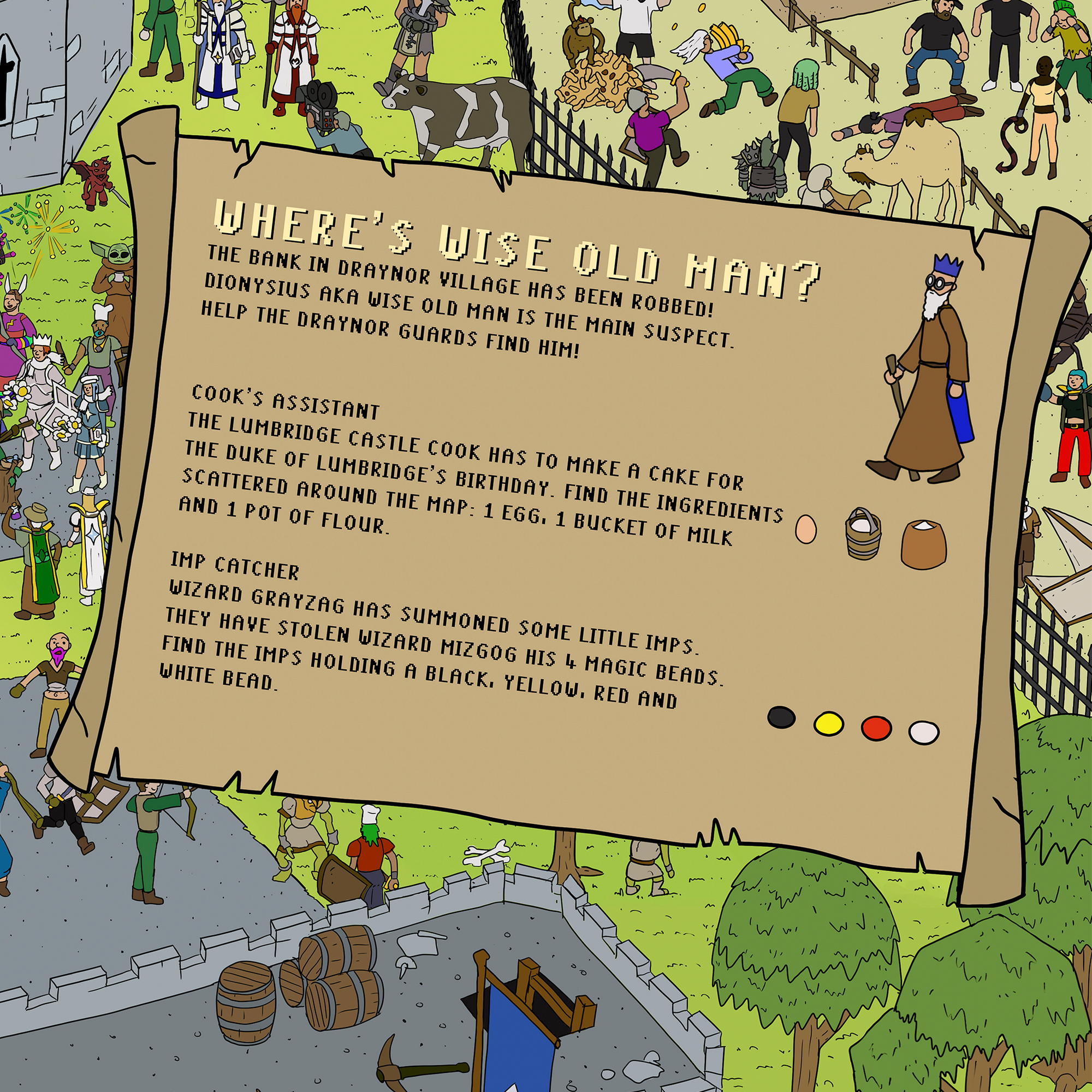 Where's Wise Old Man Desk Mat