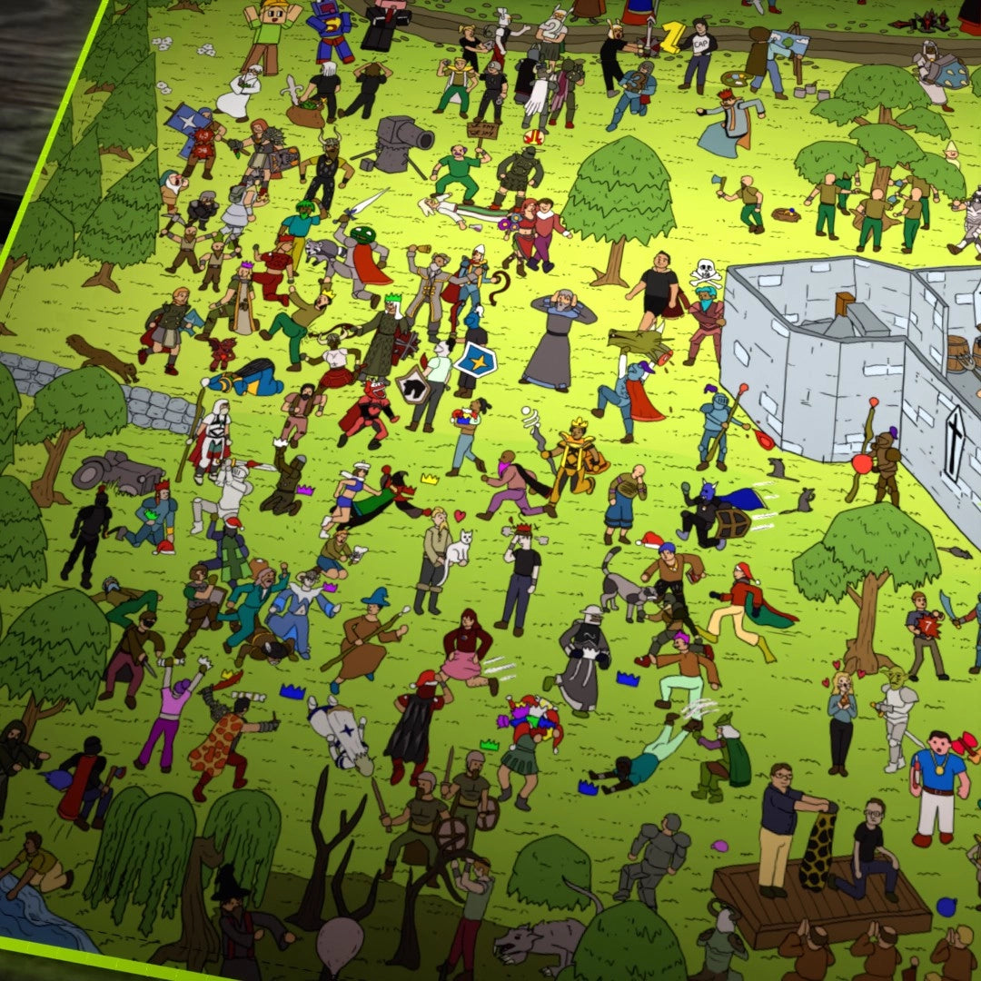 Where's Wise Old Man RGB Desk Mat
