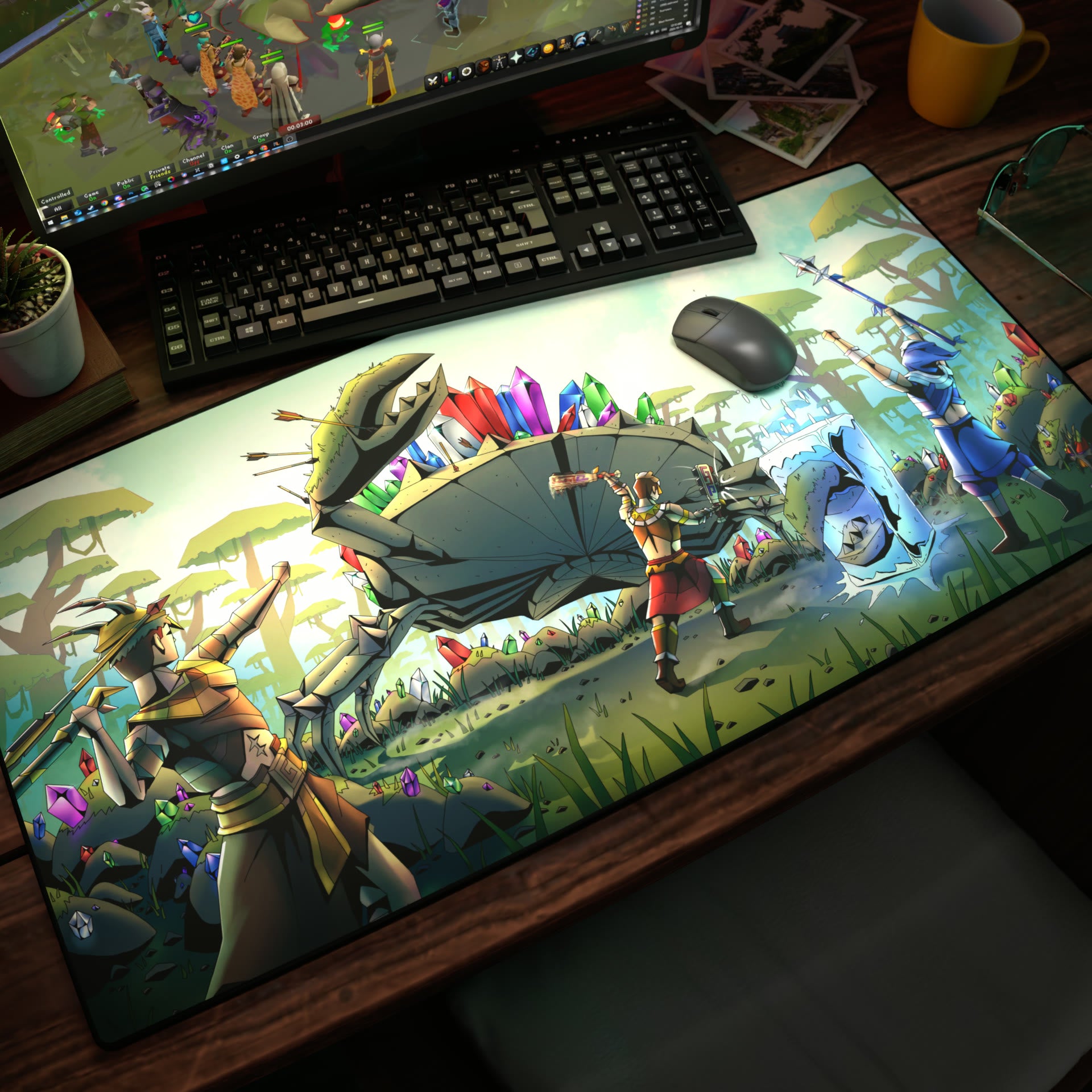 Gemstone Crab Desk Mat