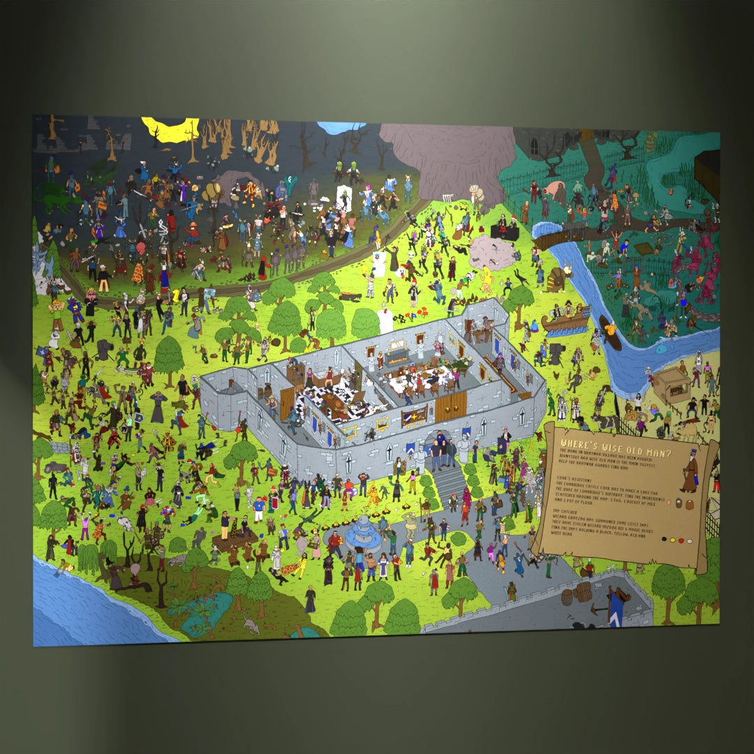 Where's Wise Old Man Metal Poster