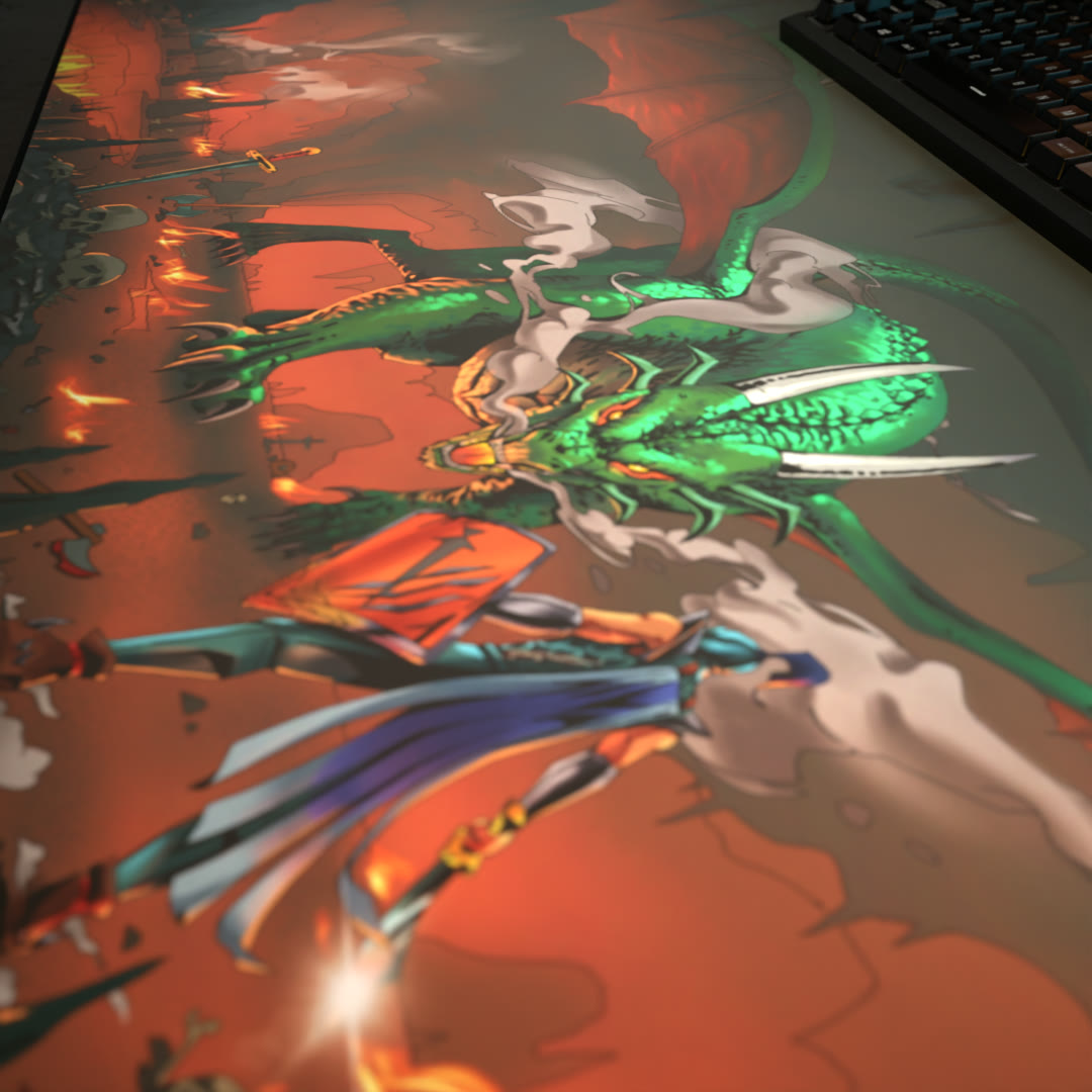 Elvarg - "The Duel" Desk Mat (Pre-order)