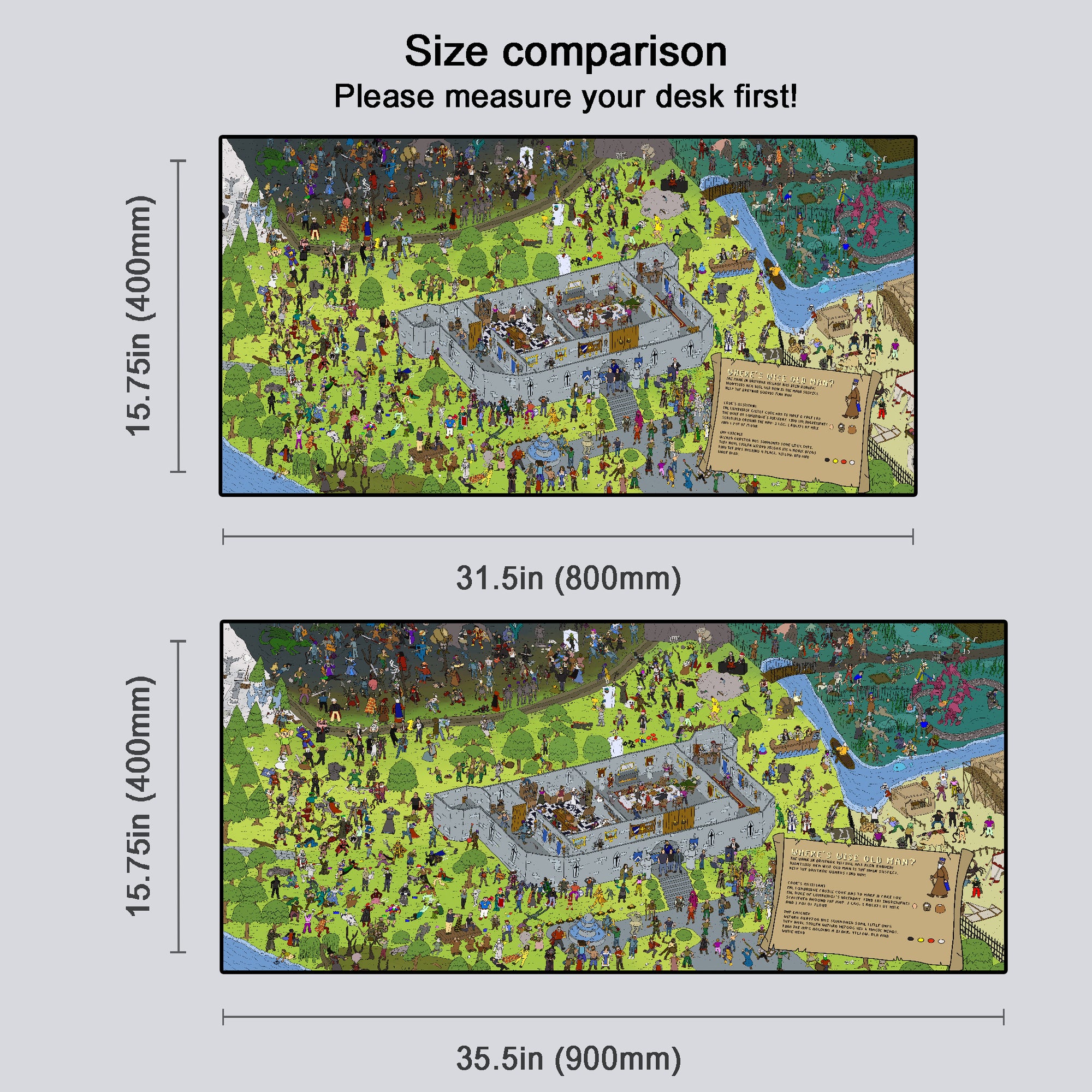 Where's Wise Old Man Desk Mat