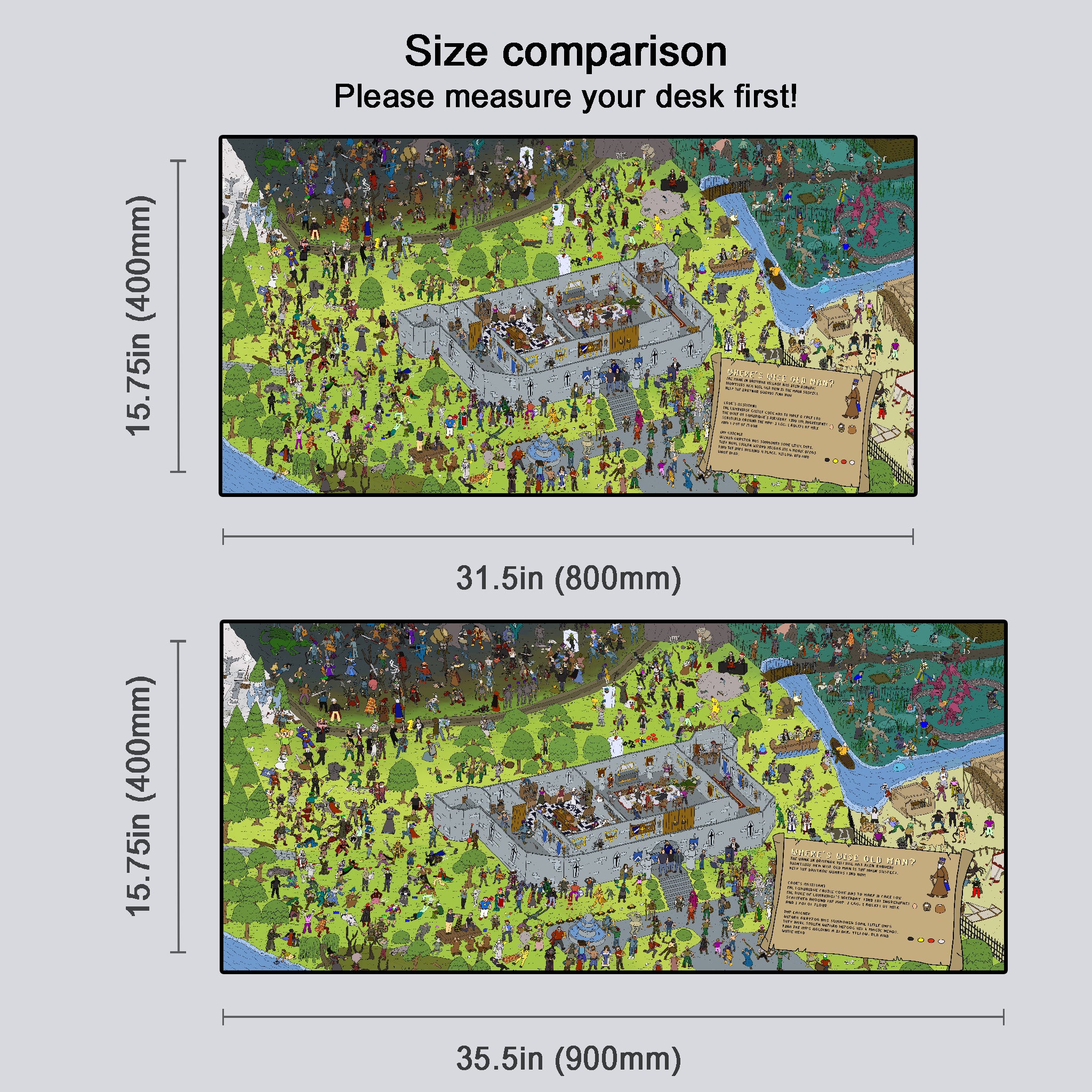 Where's Wise Old Man Desk Mat