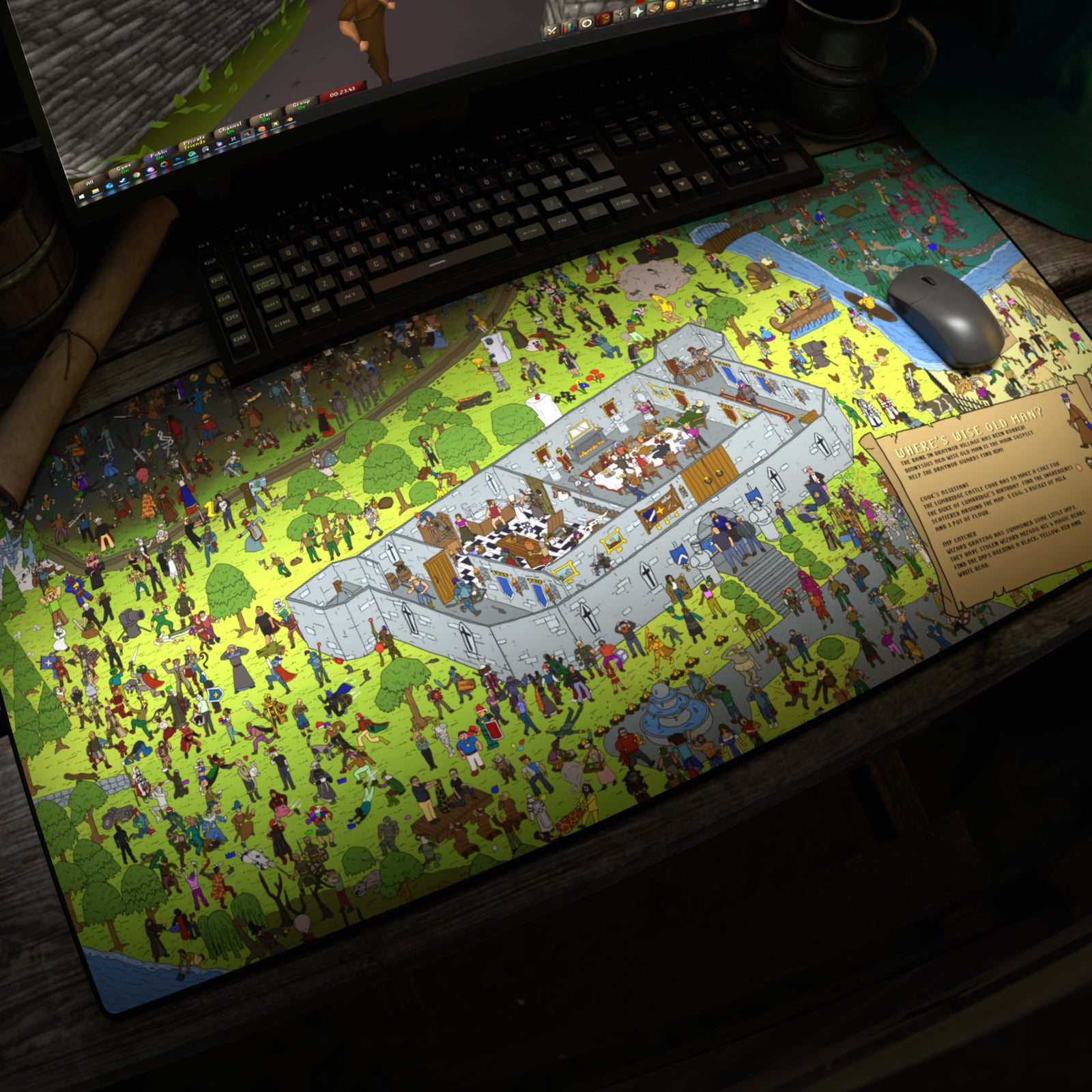 Where's Wise Old Man Desk Mat